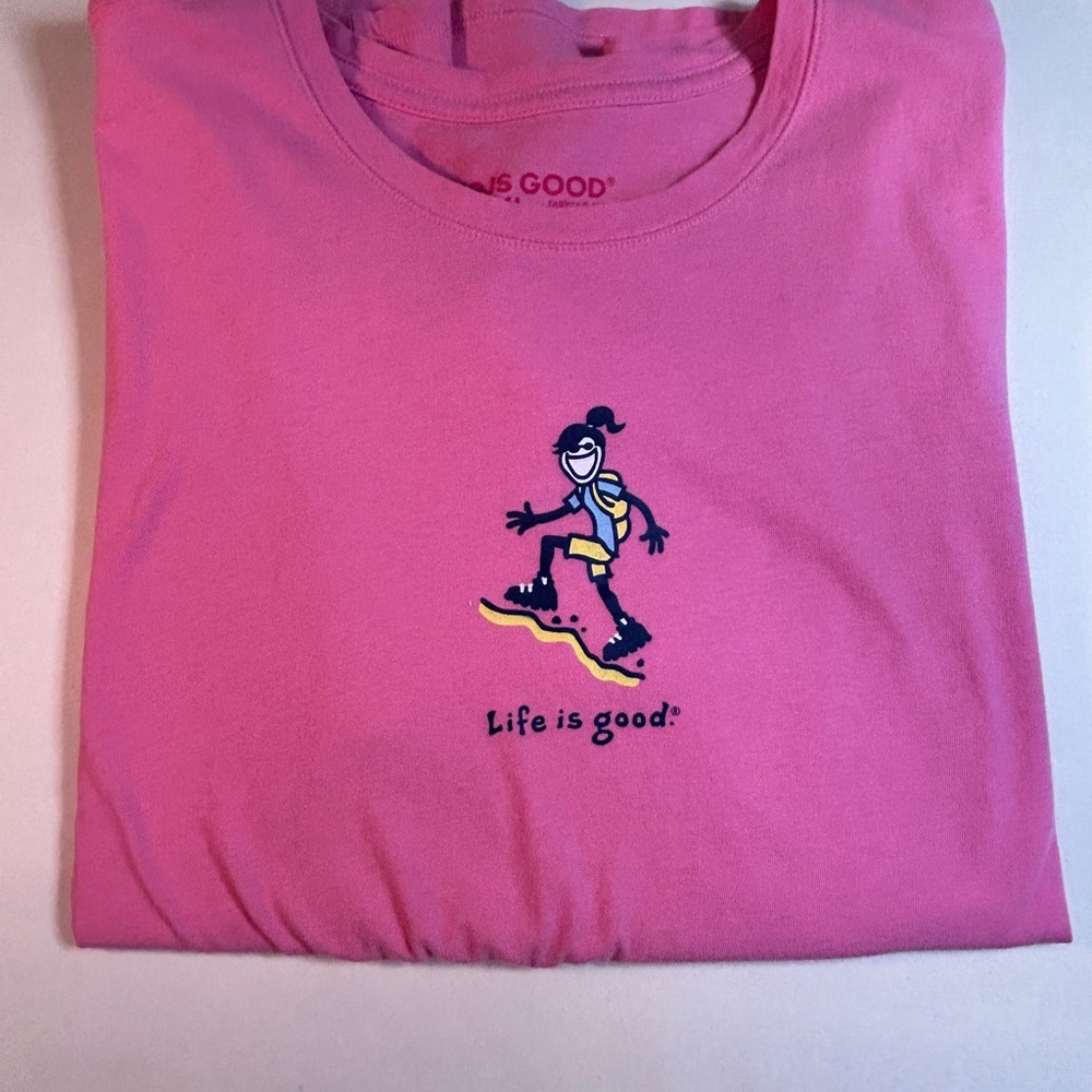 Life Is Good Women’s Short Sleeve XL  Pink